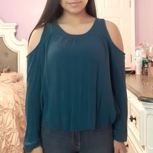 Cut off shoulder blouse